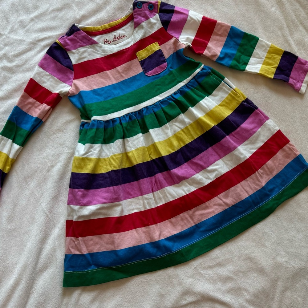 Boden Long-Sleeved Fun Jersey Dress 3-4yrs